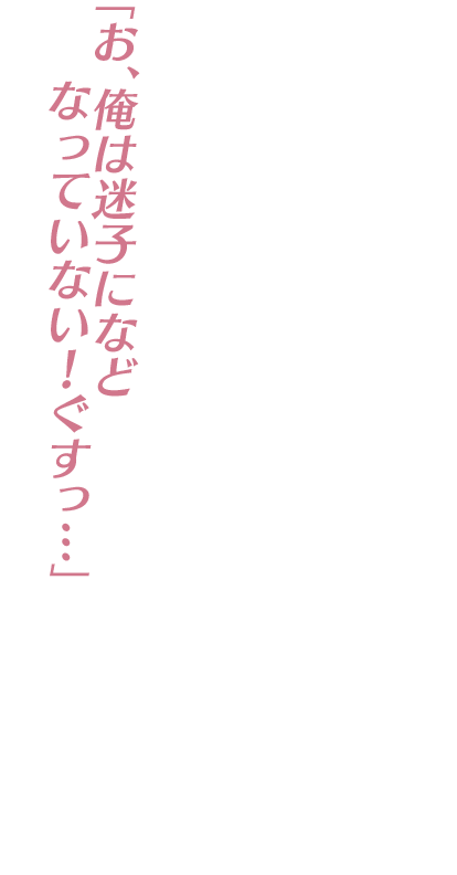 「お、俺は迷子になどなっていない！ぐすっ…」