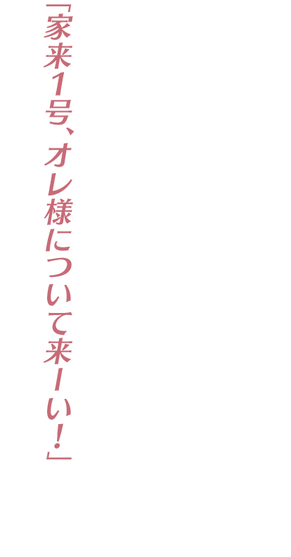 「家来1号、オレ様について来ーい！」